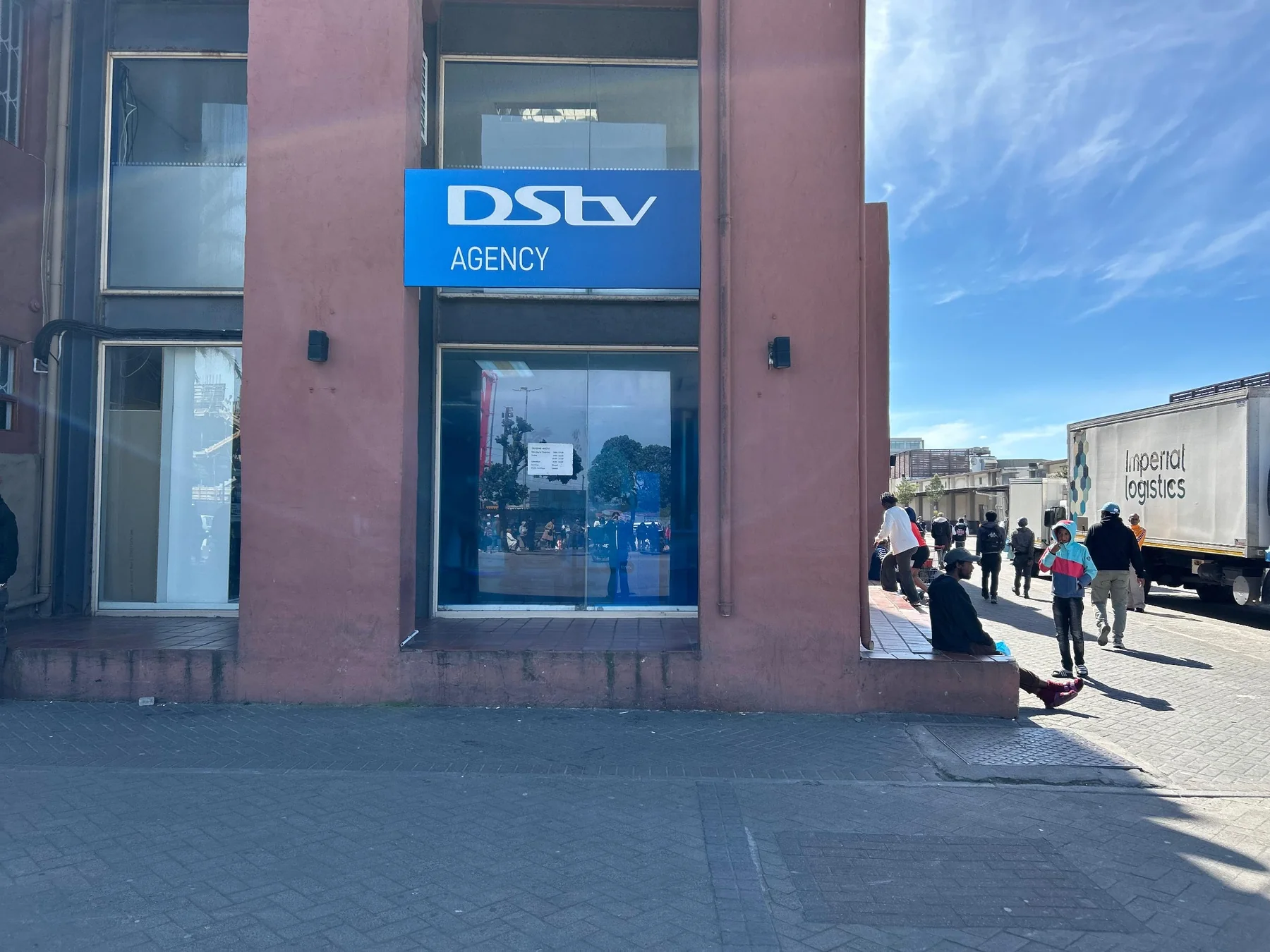 Side view of the DStv Agency entrance at Vangate Mall